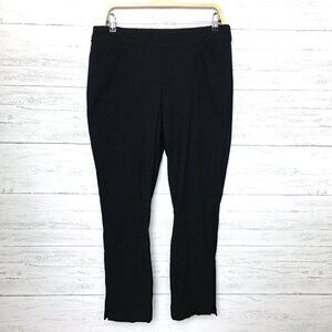 Chico's Women's Black Stretch Dress Pants Straight Leg Elastic Waist size 10R